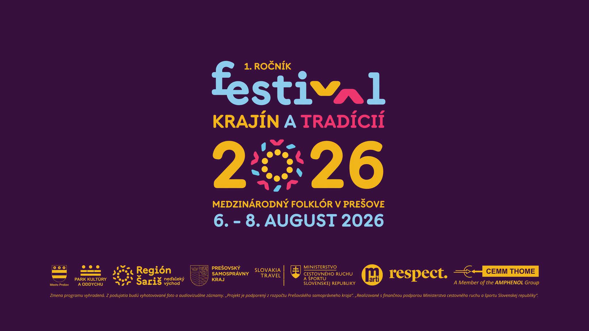 Festival krajín a tradícií 2026: Міжнародний фольклорний фестиваль